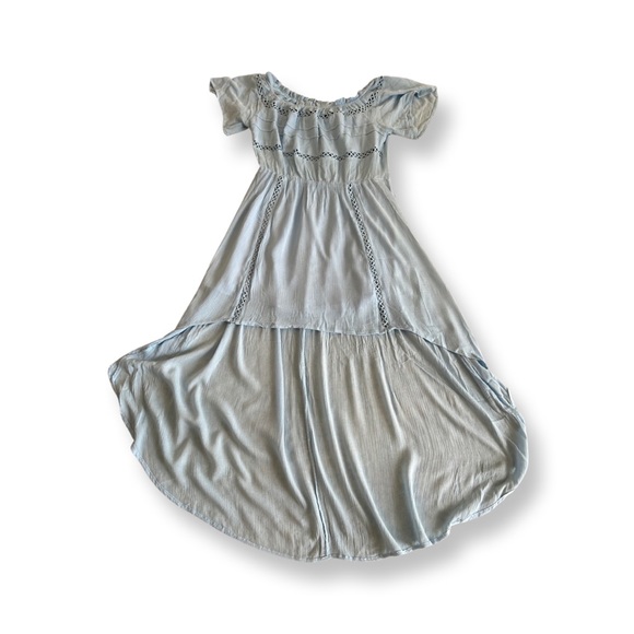 Promesa Sky Blue Cape Dress - Picture 2 of 3